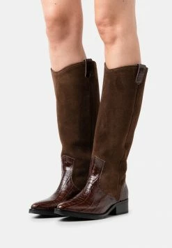 YAS KNEE HIGH BOOTS - Bottes - Brown Patina