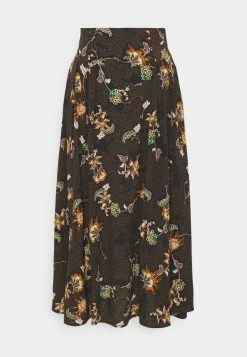 YASMARTA LONG SKIRT - Jupe Trapèze - Black