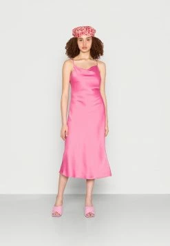 YASDOTTEA STRAP MIDI DRESS SHOW - Robe De Soirée - Ibis Rose