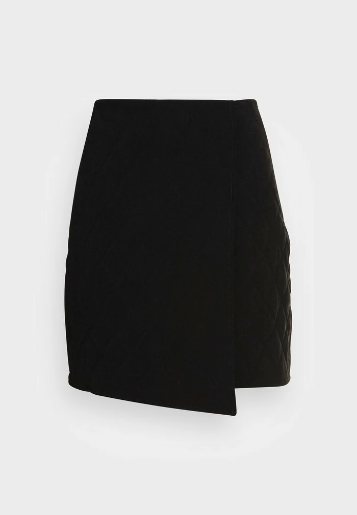 YASDORALI QUILTED SKIRT - Jupe Portefeuille - Black 4 YASDORALI QUILTED SKIRT - Jupe Portefeuille - Black – Image 4