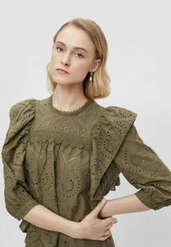 MIT RÜSCHEN YASTARA - Blouse - Military Olive -YAS Soldes Boutique 18ee80b0e03348e692c8c9b5a76bed24