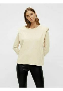 YAS T-shirt à Manches Longues - Oatmeal