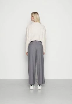 YASPIGEA ANKLE PANT - Pantalon Classique - Silver Cloud/white -YAS Soldes Boutique 1c564f0023d24353b925f92cc144741f