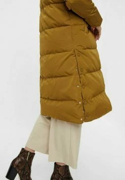 YAS LONG COAT - Doudoune - Bronze Brown -YAS Soldes Boutique 1cc334eca3314492b37e5b610cb39a30