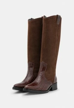 YAS KNEE HIGH BOOTS - Bottes - Brown Patina -YAS Soldes Boutique 222570a43783404d93e313b9457d7047