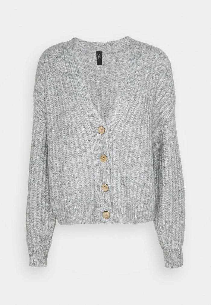 YASSUDANA CARDIGAN - Gilet - Light Grey Melange 5 YASSUDANA CARDIGAN - Gilet - Light Grey Melange – Image 5