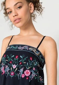 YASCHELLA STRAP FEST - Débardeur - Sky Captain/white Embroidery -YAS Soldes Boutique 24cd1177c0914deb87cd98a9c26279f6