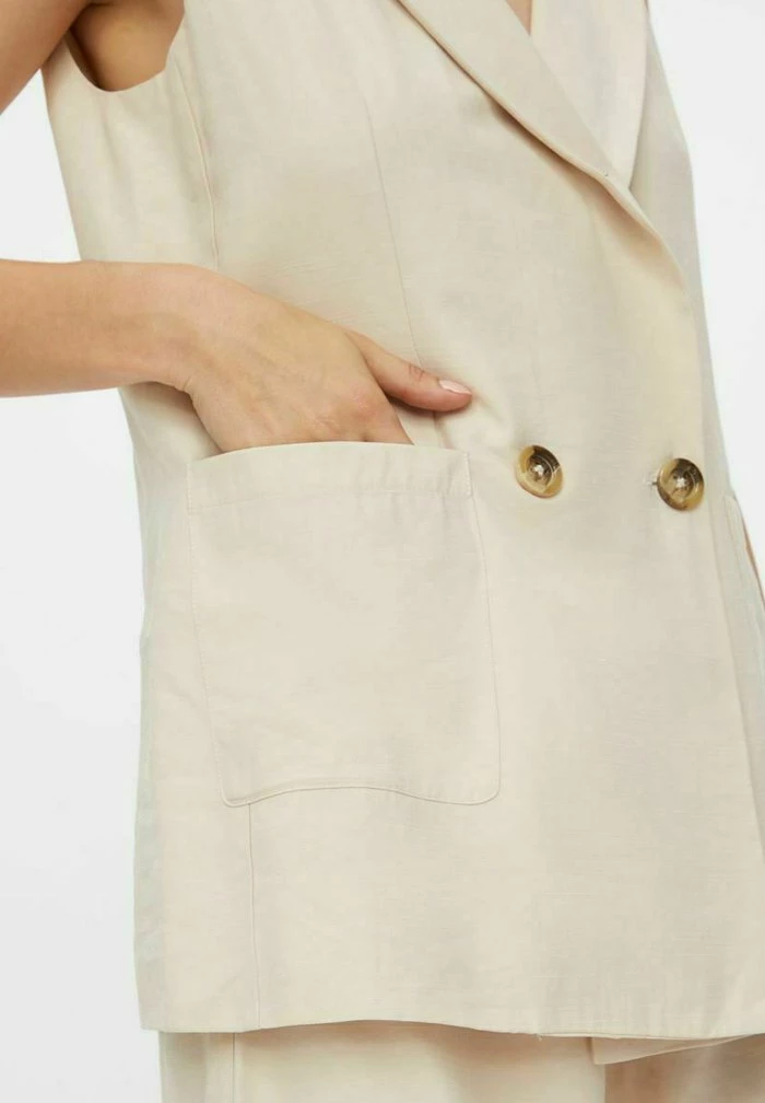 YASPERFA - Veste Sans Manches - Tapioca 4 YASPERFA - Veste Sans Manches - Tapioca – Image 4