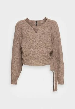 YASZAMIRA CARDIGAN - Gilet - Oxford Tan Melange 8 YASZAMIRA CARDIGAN - Gilet - Oxford Tan Melange -YAS Soldes Boutique 2eaa1969dbc94e9f9853a38375f05807