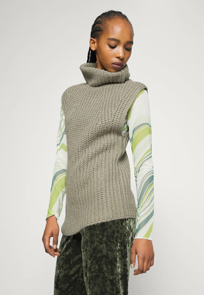 YASFLIP HIGH NECK VEST - Pullover - Vetiver 4 YASFLIP HIGH NECK VEST - Pullover - Vetiver – Image 4