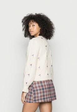 YASMIRI EMBROIDED CARDIGAN - Gilet - Sand Dollar -YAS Soldes Boutique 34e0556a466d45d6b9cf3f6c780f3d7e