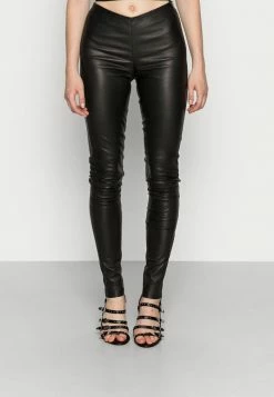 YASZEBA STRETCH - Pantalon En Cuir - Black