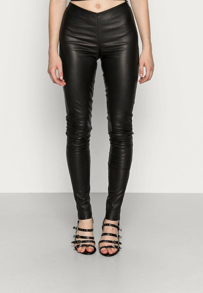 YASZEBA STRETCH - Pantalon En Cuir - Black 1 YASZEBA STRETCH - Pantalon En Cuir - Black