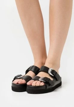 YAS Mules - Black/silver