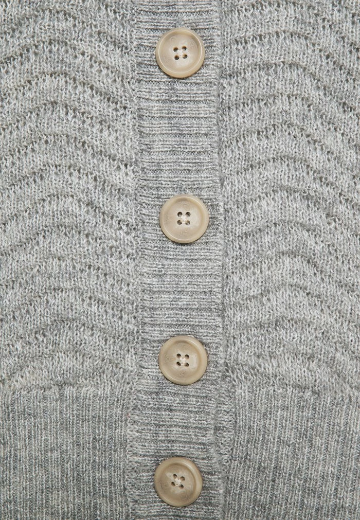 YASBETRICIA CARDIGAN - Gilet - Light Grey Melange 3 YASBETRICIA CARDIGAN - Gilet - Light Grey Melange – Image 3