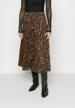 YASLEONORI MIDI SKIRT - Jupe Plissée - Black