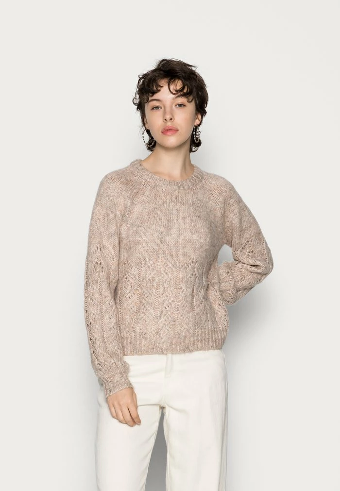 YASJAZLYN ICON - Pullover - Creme Melange 1 YASJAZLYN ICON - Pullover - Creme Melange