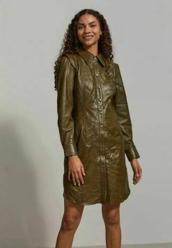 YASWENNA - Robe Chemise - Olive