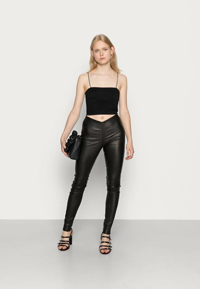 YASZEBA STRETCH - Pantalon En Cuir - Black 2 YASZEBA STRETCH - Pantalon En Cuir - Black – Image 2