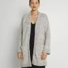 YASALVA LONG CARDIGAN - Gilet - Light Grey