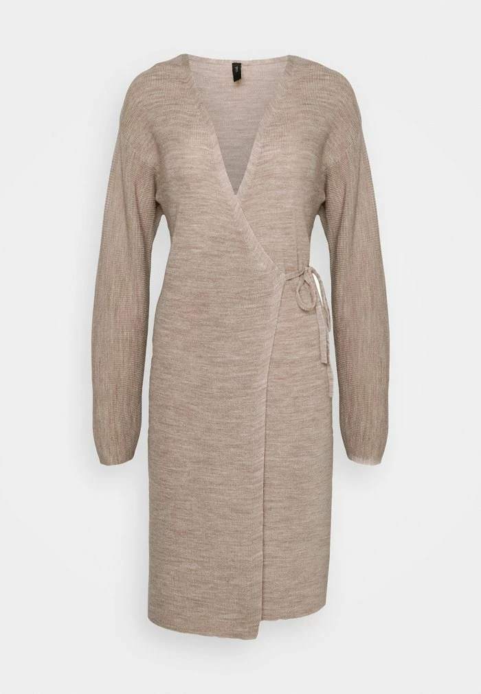 YASBETH KNIT WRAP DRESS - Robe Pull - Crystal Gray 5 YASBETH KNIT WRAP DRESS - Robe Pull - Crystal Gray – Image 5