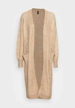 YASCALI LONG CARDIGAN - Gilet - Cuban Sand Melange -YAS Soldes Boutique 67d89bb88ea8459e9c03b70530cfccdb