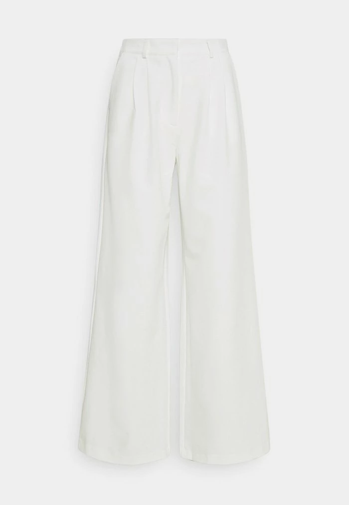 YASBILLA WIDE PANTS CELEB - Pantalon Classique - Star White 1 YASBILLA WIDE PANTS CELEB - Pantalon Classique - Star White