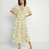YASSTENCIL MIDI DRESS - Robe De Jour - Eggnog