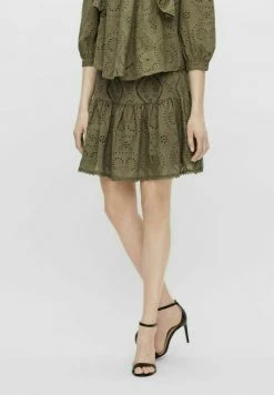 YASTARA - Jupe Trapèze - Military Olive