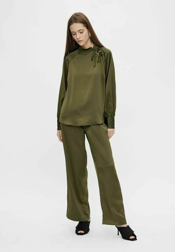 YAS LANGARM NINA - Blouse - Dark Olive 2 YAS LANGARM NINA - Blouse - Dark Olive – Image 2