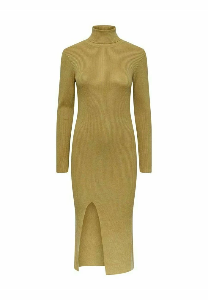 YAS ROLLNECK DRESS - Robe Pull - Khaki 1 YAS ROLLNECK DRESS - Robe Pull - Khaki