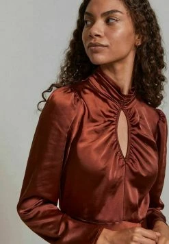 YAS MILA - Robe De Jour - Cherry Mahogany -YAS Soldes Boutique 800d8e6598bb4e04ab7ca52d3e5313dd