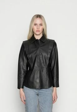 YASPAULA SHACKET - Veste En Cuir - Black
