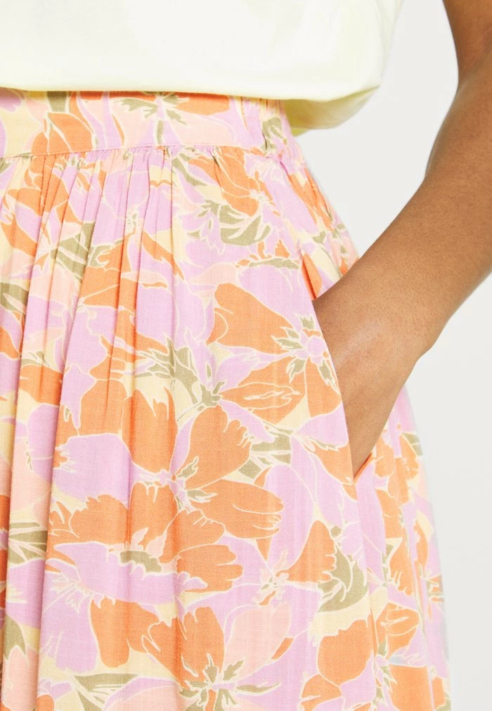 YASJUNA MIDI SKIRT - Jupe Trapèze - Golden Straw 5 YASJUNA MIDI SKIRT - Jupe Trapèze - Golden Straw – Image 5