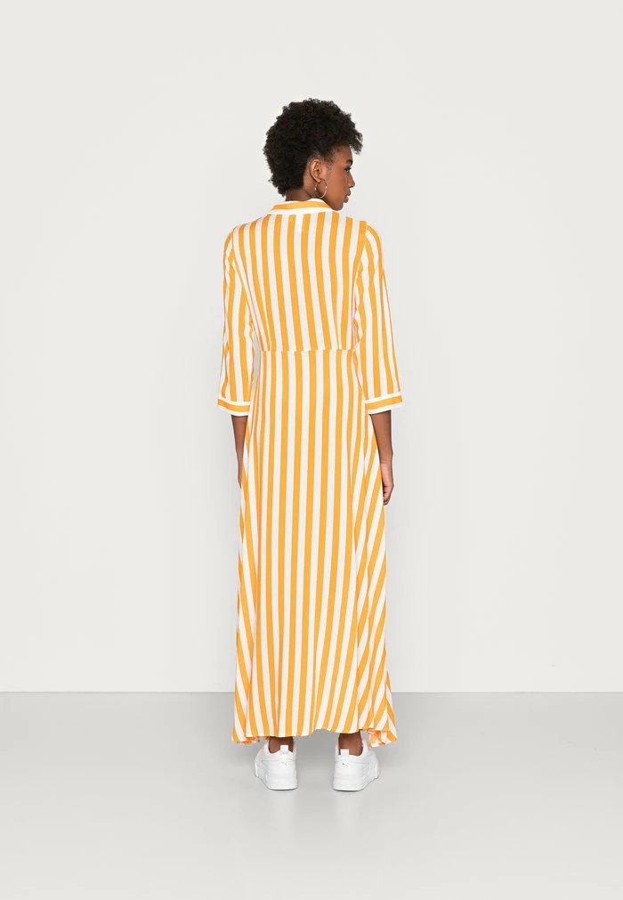 YASSAVANNA LONG SHIRT DRESS - Robe Longue - Radiant Yellow/white Stripe 3 YASSAVANNA LONG SHIRT DRESS - Robe Longue - Radiant Yellow/white Stripe – Image 3