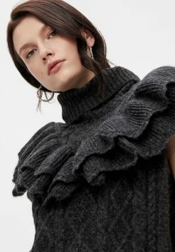 YASCHOKO WAISTCOAT - Pullover - Dark Grey Melange -YAS Soldes Boutique 91943592ffc449e780a37a5e443bb522