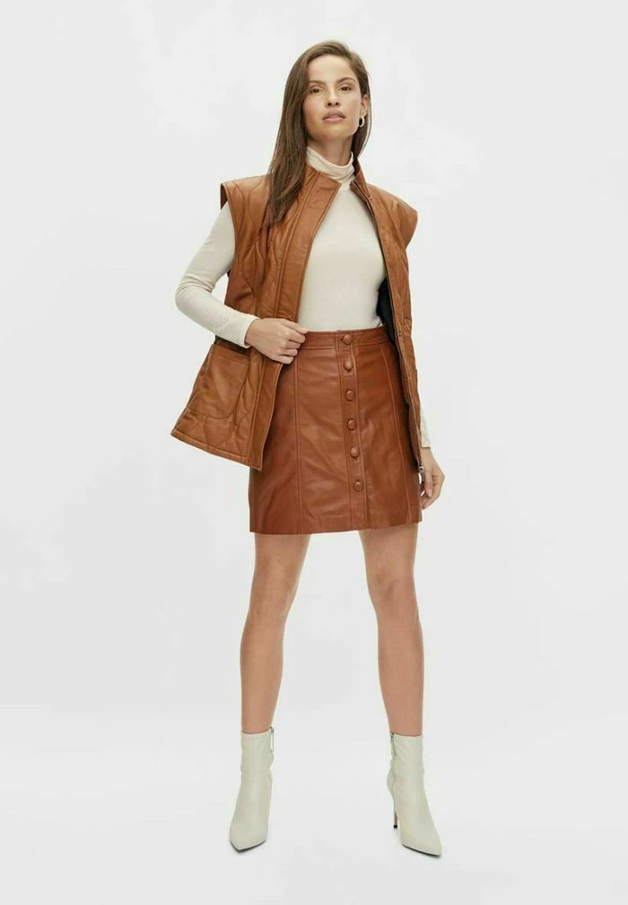 YAS Jupe Trapèze - Caramel 2 YAS Jupe Trapèze - Caramel – Image 2