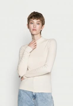 YAS ELLE HIGH NECK - T-shirt à Manches Longues - Tapiocca
