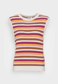 YASFREESIA VEST - Pullover - Cloud Dancer/freesia Stripe -YAS Soldes Boutique 989be19b49624f6f88ace8c4509d1843
