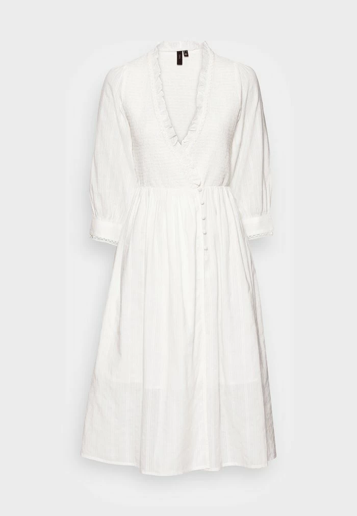 YASLULLA MIDI WRAP DRESS - Robe De Jour - Star White 4 YASLULLA MIDI WRAP DRESS - Robe De Jour - Star White – Image 4