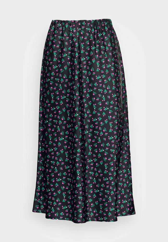 YASCHERRY HW MIDI SKIRT VIP - Jupe Trapèze - Black/cherry 4 YASCHERRY HW MIDI SKIRT VIP - Jupe Trapèze - Black/cherry – Image 4