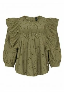 MIT RÜSCHEN YASTARA - Blouse - Military Olive -YAS Soldes Boutique 9dfcad41e8e5498d988fe425b21285da