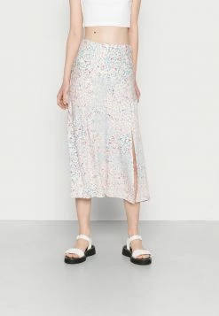 YASLINI MIDI SKIRT - Jupe Longue - Soft Pink/lini Print