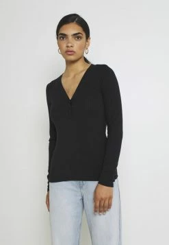 YASBLAX BUTTON - T-shirt à Manches Longues - Black