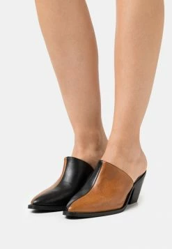 YASTONA - Mules à Talons - Black/biscuit