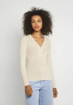 YASBLAX BUTTON - T-shirt à Manches Longues - Tapioca