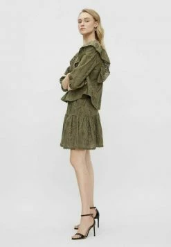 YASTARA - Jupe Trapèze - Military Olive -YAS Soldes Boutique a8fb0ea8fb5e435380448a0da7c07472