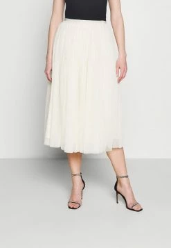 YASBEDDA MIDI SKIRT - Jupe Trapèze - Pearled Ivory