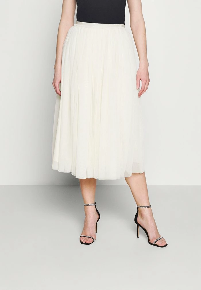 YASBEDDA MIDI SKIRT - Jupe Trapèze - Pearled Ivory 1 YASBEDDA MIDI SKIRT - Jupe Trapèze - Pearled Ivory