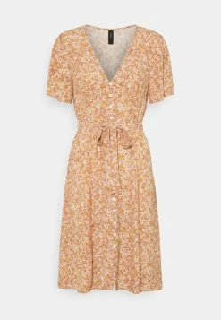 YASFARINA SHORT DRESS - Robe De Jour - Golden Straw